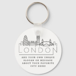 Llavero Línea aérea estilizada de Londres | Keychain del l