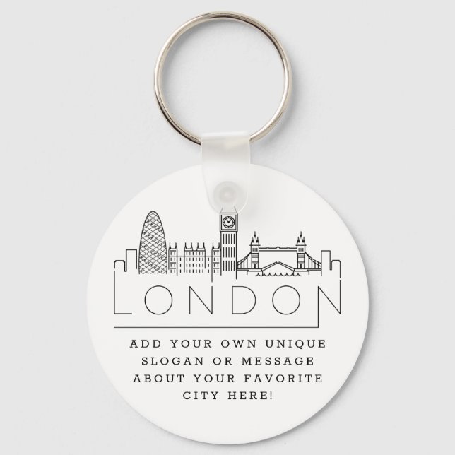 Llavero Línea aérea estilizada de Londres | Keychain del l (Anverso)