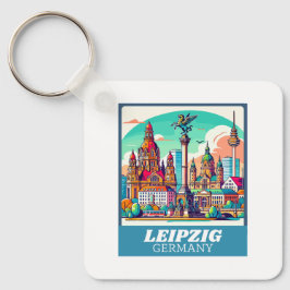 Llavero Línea aérea retro Leipzig