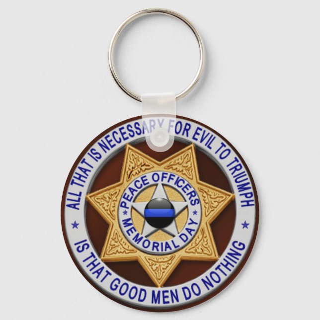 Llavero Línea Azul delgada (Anverso)