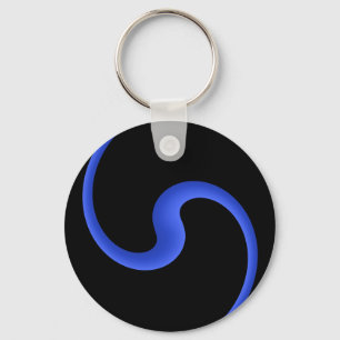 Llavero Línea Azul delgada