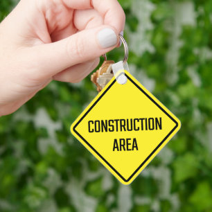 Llavero Línea central Metalizado de la zona de construcció