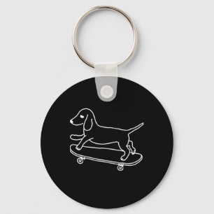 Llavero Línea de patinaje de perro wiener Dachshund Chiwee