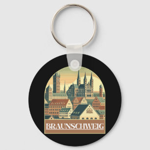 Llavero Línea de Skyline Retro Braunschweig