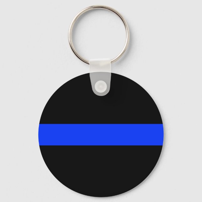 Llavero Línea delgada azul de la policía (Anverso)