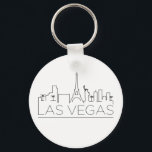 Llavero Línea estilizada de Las Vegas<br><div class="desc">Una cadena de claves única que representa la hermosa ciudad de Las Vegas. Este llavero presenta un estilizado ilustracion del paisaje único de la ciudad con su nombre bajo.</div>