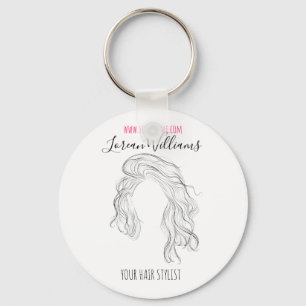 Llavero Línea minimalista Art Larga Wavy Natural Hair Styl