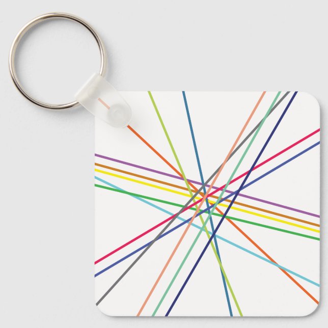 Llavero Líneas de cruce de grises multicolores (Anverso)
