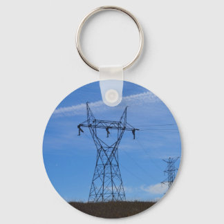 Llavero Líneas eléctricas en cielo azul
