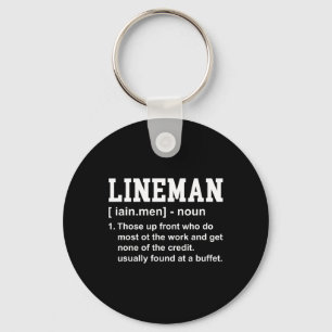 Llavero Linema ofensivo divertida definición de Lineman de