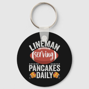 Llavero Lineman Sirve Pancakes Diariamente Gracioso Regalo