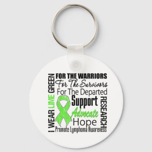 Llavero Linfoma I Usa RIBUTO Lime Green Ribbon