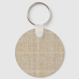 Llavero Lino Crudo Tejido Avena Japandi Minimalista