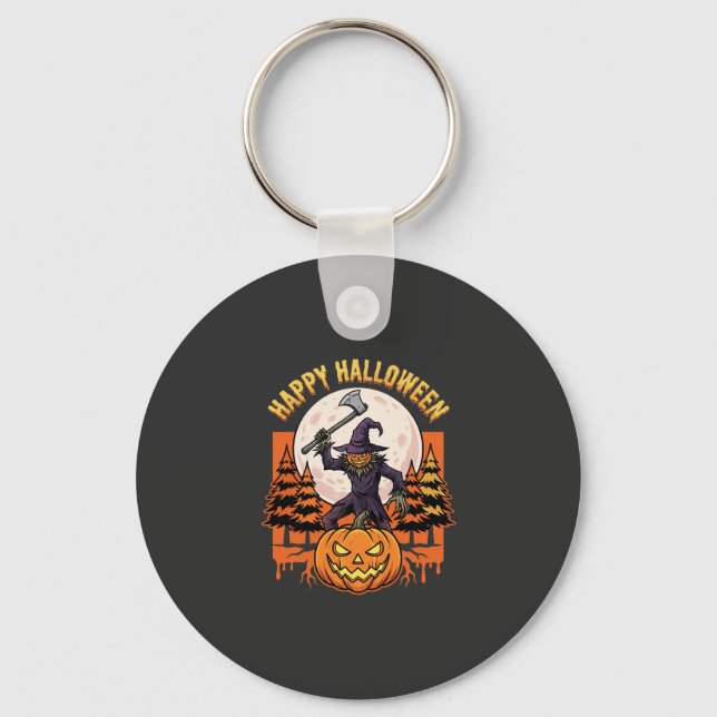 Llavero Linterna de Jack Espantapájaros Feliz Halloween Ve (Anverso)