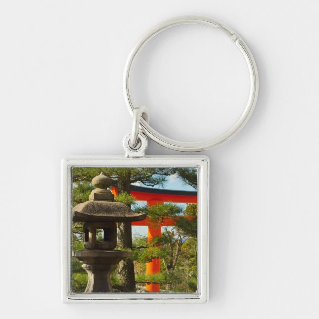 Llavero Linterna de piedra y puerta Torii (Frente)