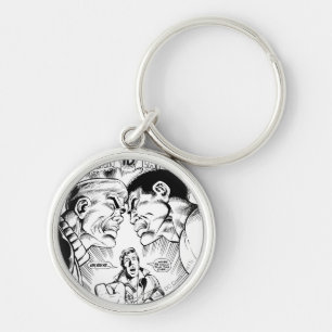 Llavero Linterna verde contra la linterna verde, blanco y