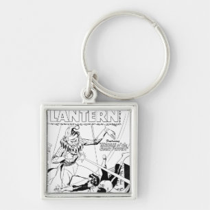 Llavero Linterna verde contra payaso, negro y blanco
