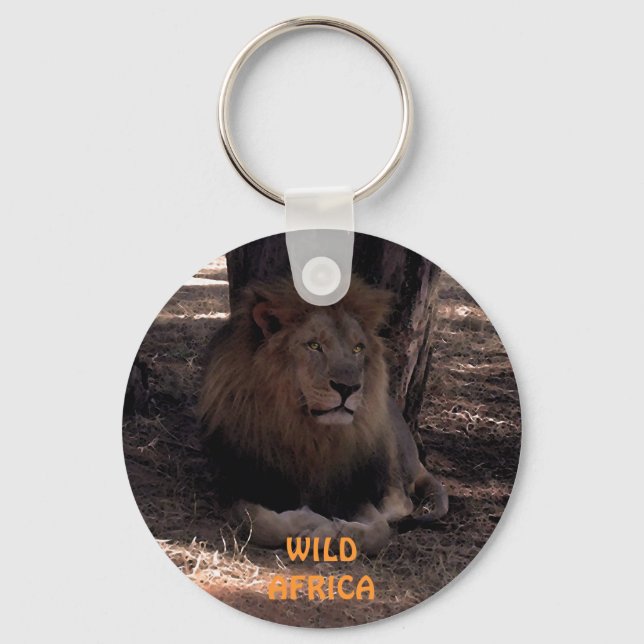 Llavero LION AFRICANA LION Wildlife Keychain (Anverso)