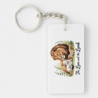 Llavero Lion and Lamb Keychain