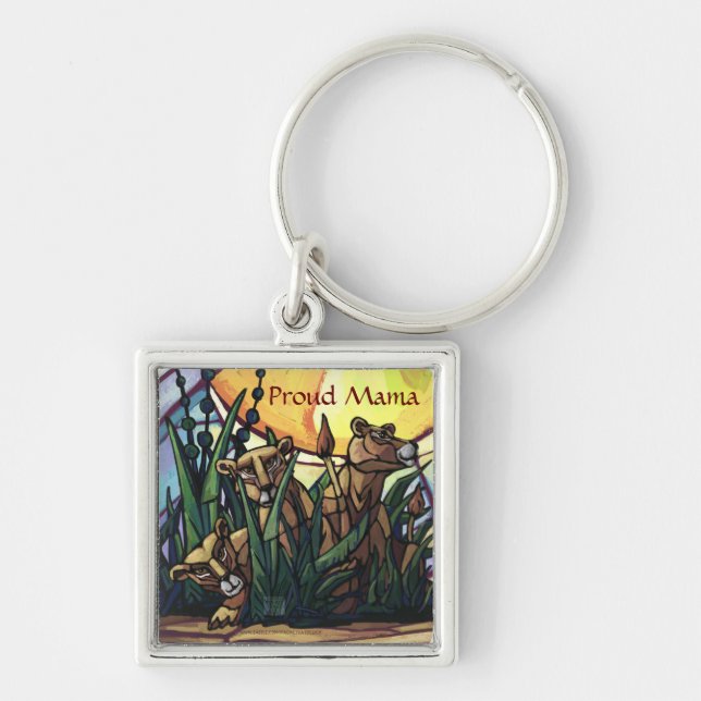 Llavero Lion Cubs Orgulloso Mama Keychain (Frente)