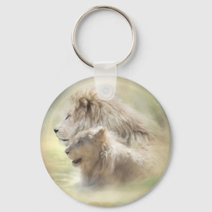 Llavero Lion Moon Art Keychain