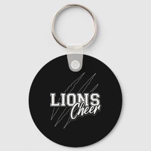 Llavero Lions Cheer Equipo de Porristas Espíritu Escolar
