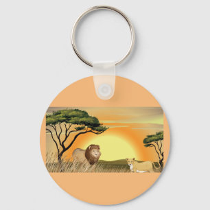 Llavero Lions In The Wild Keychain