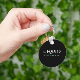 Llavero Liquid Wellness & IV - Black Keychain