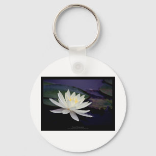 Llavero Lirio de agua blanca de la flor 039