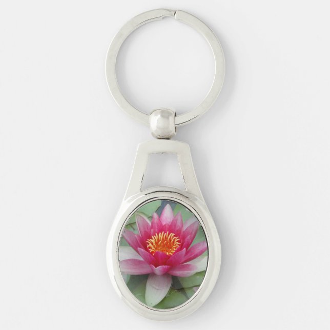 Llavero Lirio de agua de Lotus rosa (Anverso)