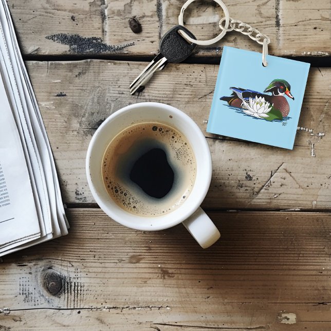 Llavero Lirio de agua de pato de madera (Subido por el creador)