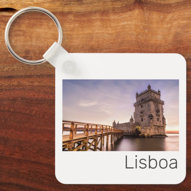Llavero Lisboa Portugal Torre de Belém Vacaciones al atard (Anverso)