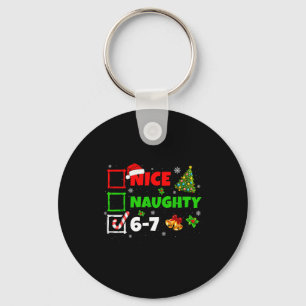 Llavero Lista Bonita Traviesa 67 Navidad Brainrot Divertid