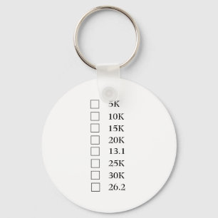 Llavero "Lista de control de maratón"