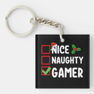 Llavero Lista de Navidad de Juegos de Santa para Jugadores