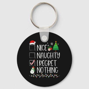 Llavero Lista de Navidad Santa Bonito Travieso No Me Arrep