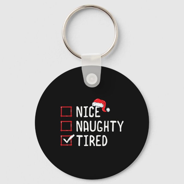 Llavero Lista de Navidades de Nice Naughty Tired (Anverso)