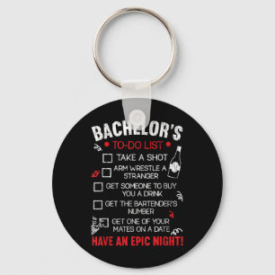 Llavero Lista de tareas para soltero Novio Despedida de so