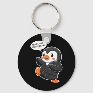 Llavero Listo Set Penguin Kick Martial Art Karate Cute Pen
