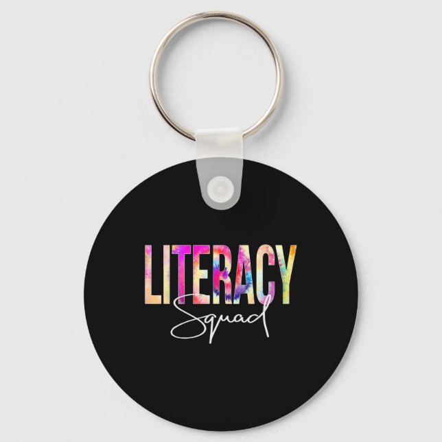 Llavero Literacy Squad Tie Dye Ck To School Women Apprecia (Anverso)