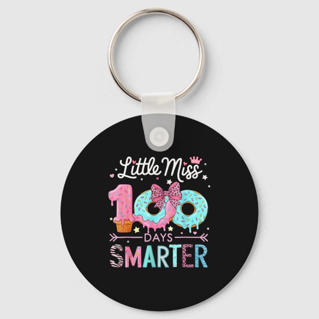 Llavero Little Miss 100 Days Smarter Kids Girls 100th Day  (Anverso)