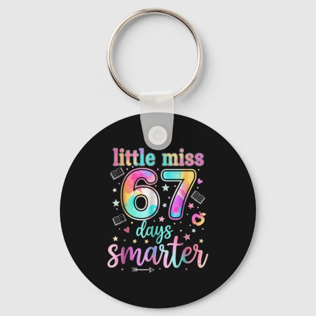 Llavero Little Miss 67 Days Smarter 67 Days Of School Six  (Anverso)