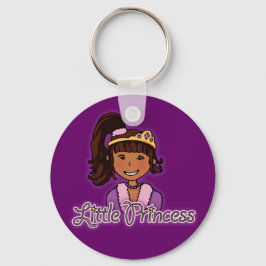 Llavero "Little Princess", cadena de teclas púrpura de pel