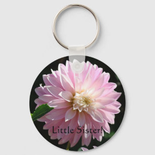 Llavero Little Sister! key chain Pink Dahlia Flowers Flora