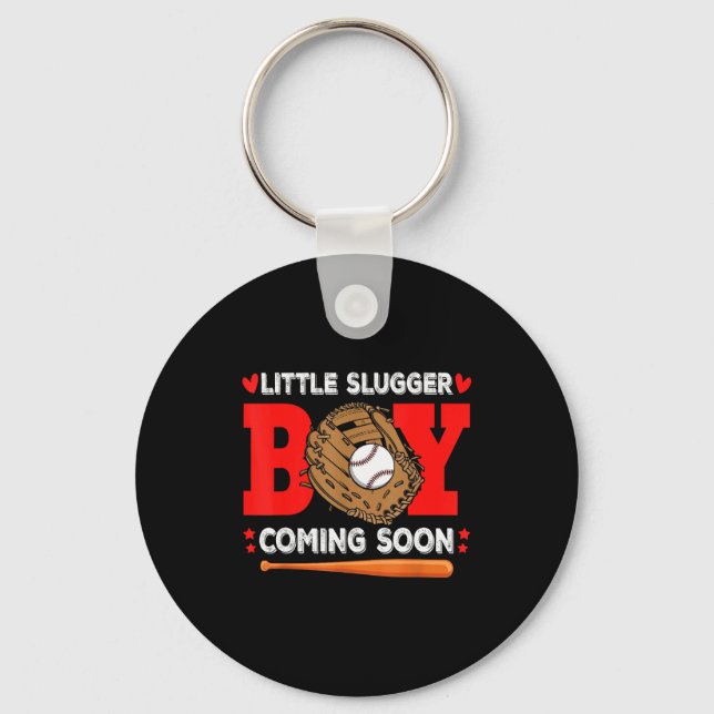 Llavero Little Slugger Boy Coming Soon Baby Announcement B (Anverso)