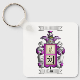 Llavero Liu Apellido y Escudo