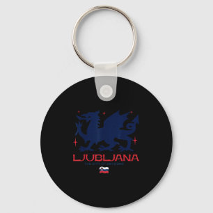 Llavero Liubliana Eslovenia Ciudad De Dragones Patriótico 