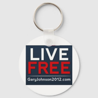 Llavero Live Free Gary Johnson para presidente 2012