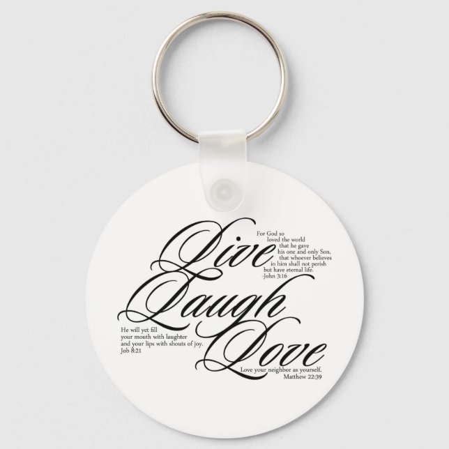 Llavero Live Laugh Love (Anverso)