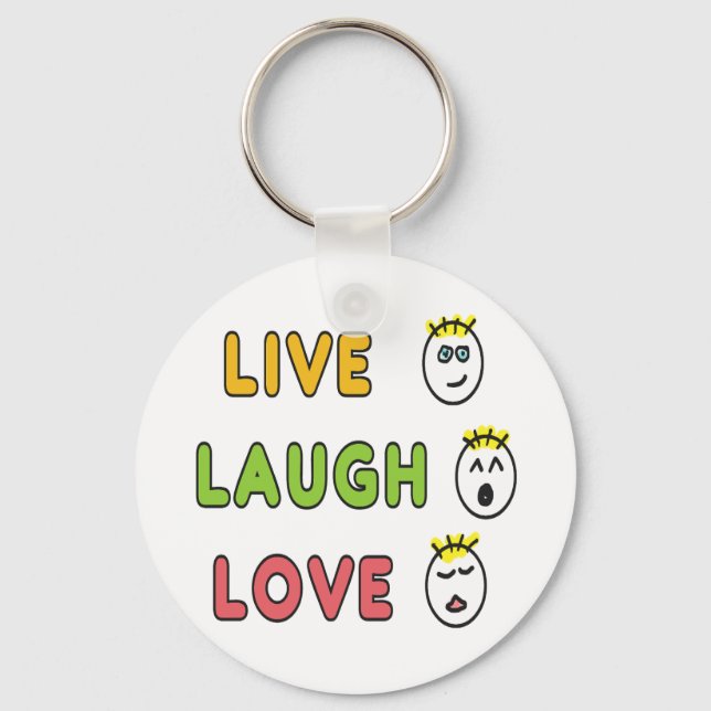 Llavero Live Laugh Love (Anverso)